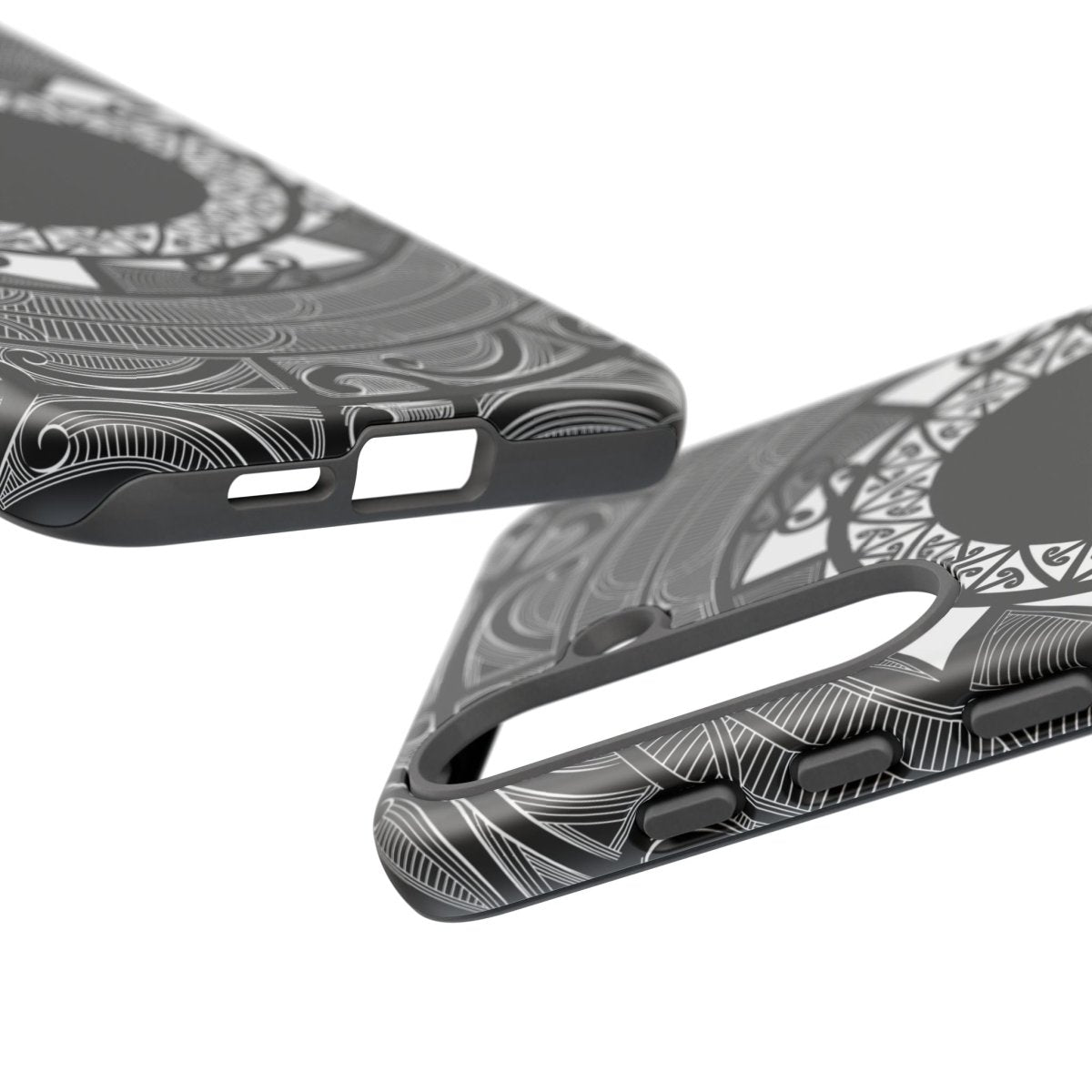 WOYC Tough Phone Case featuring Māori and Samoan Koko designs, durable protective cover for smartphones.