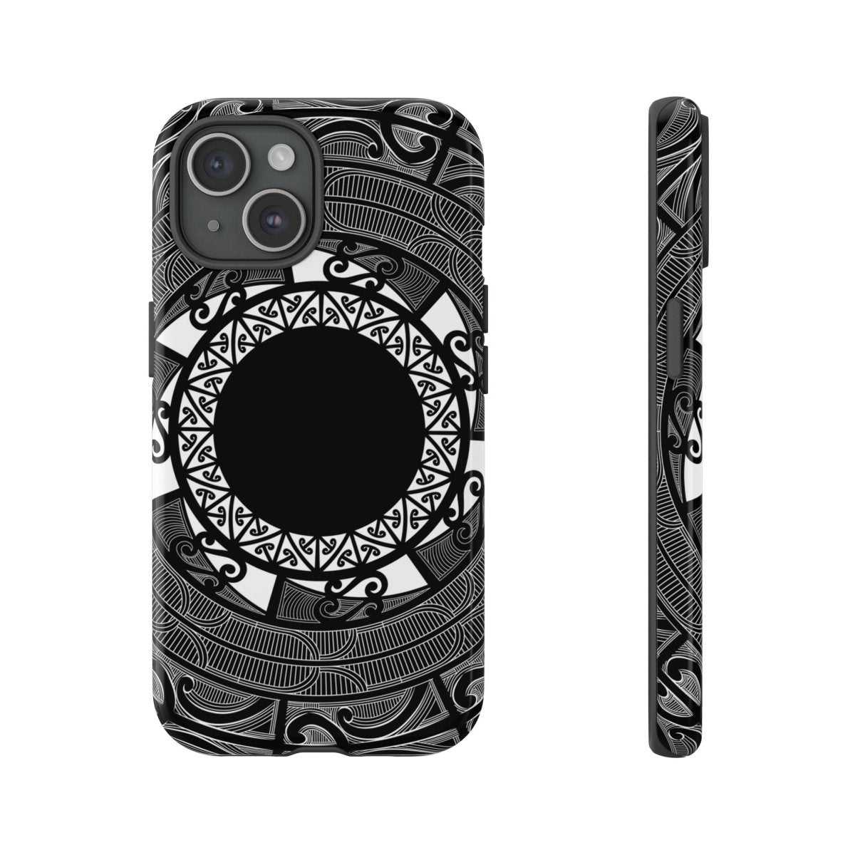WOYC Māori-themed tough phone case for AU, NZ, and US with traditional Polynesian designs on durable protective cover.