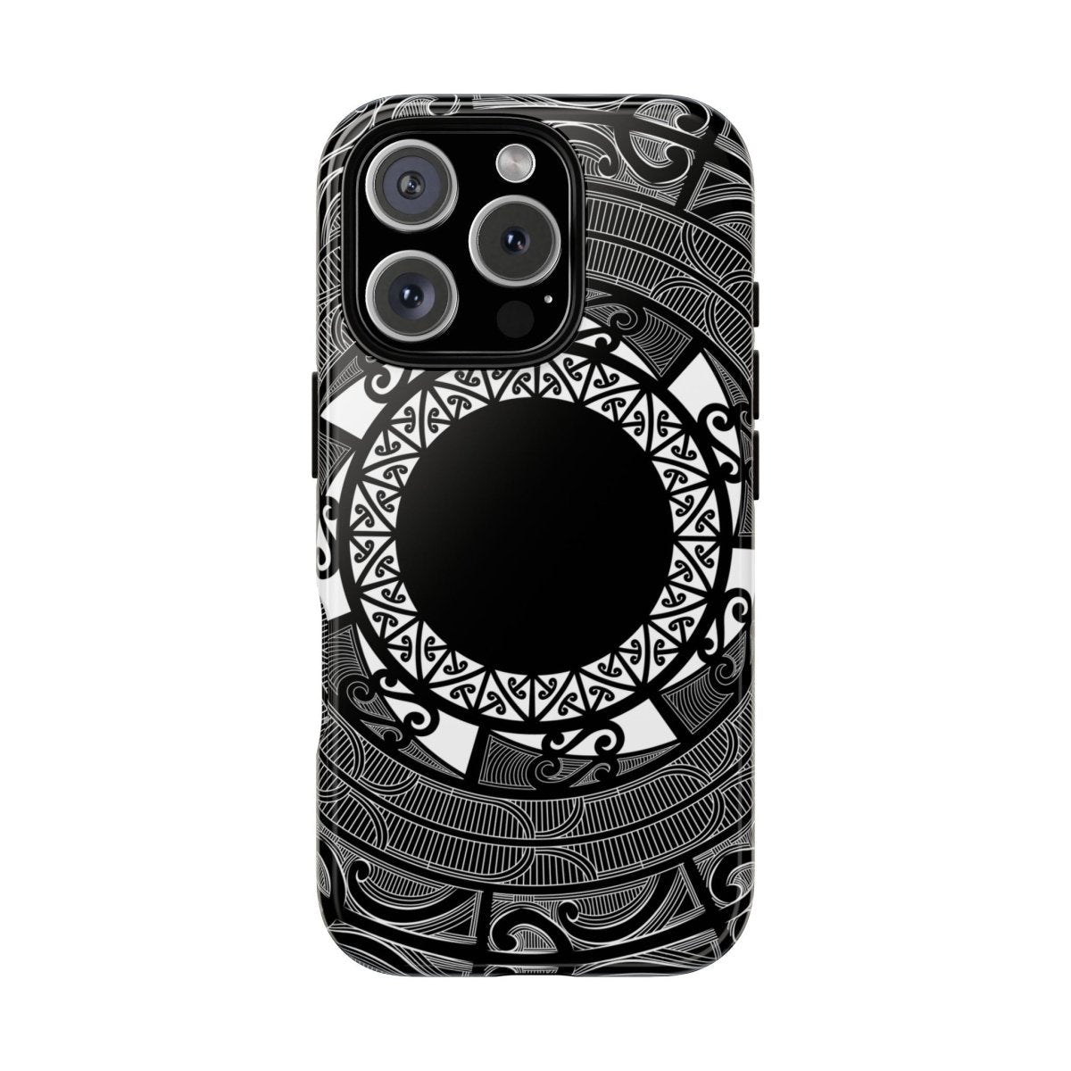 WOYC Māori tough phone case featuring traditional Māori patterns, designed for durability and protection for AU, NZ, and US models.