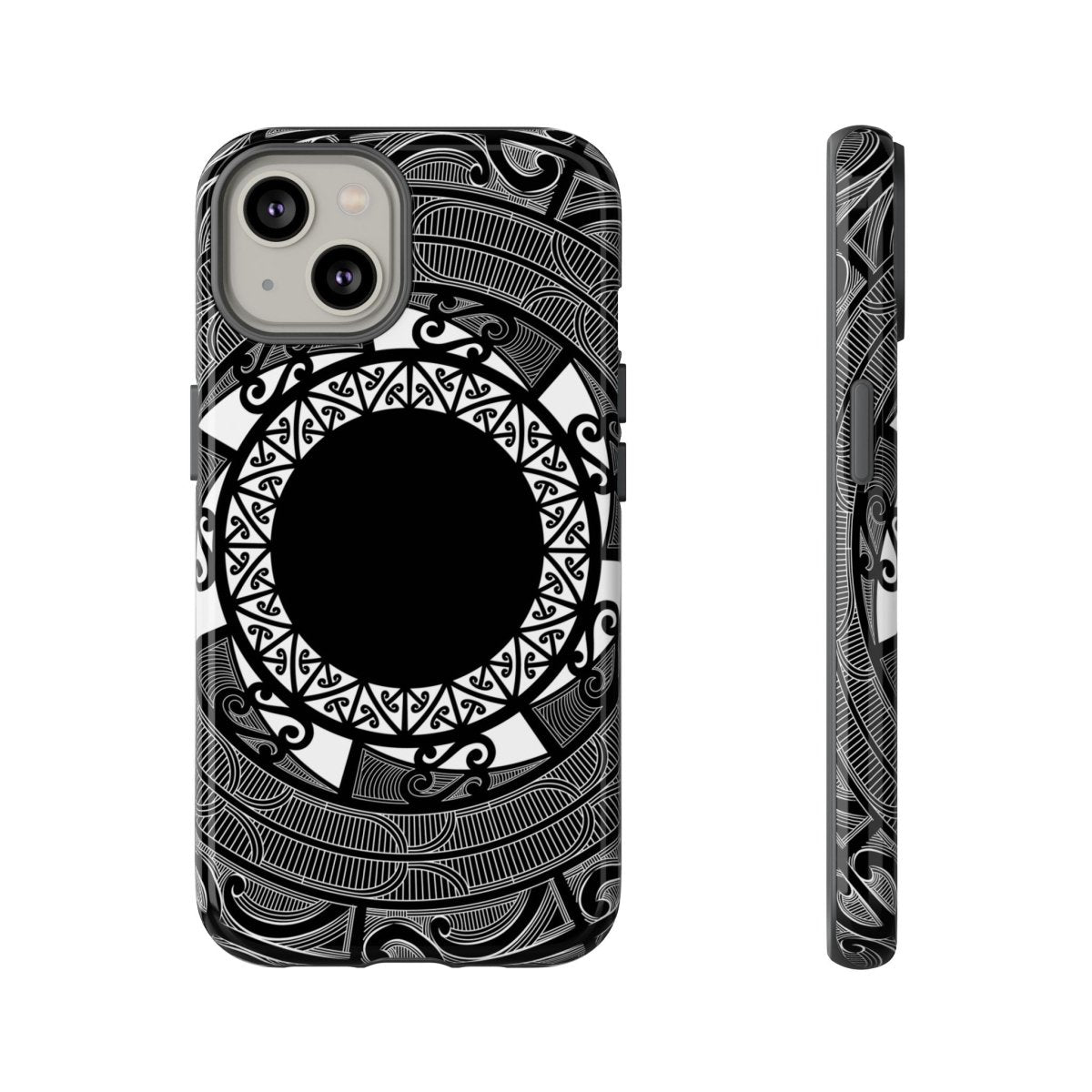 WOYC Māori tough phone case featuring traditional design, fits smartphones, durable and protective for AU, NZ, and USA models.