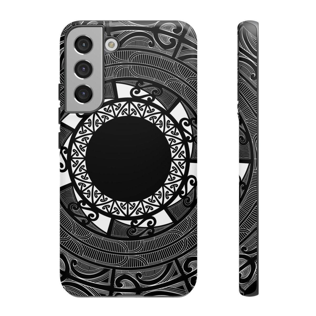 Tough Maori phone case featuring traditional Koko Samoa design for AU, NZ, and US models, durable protective cover.