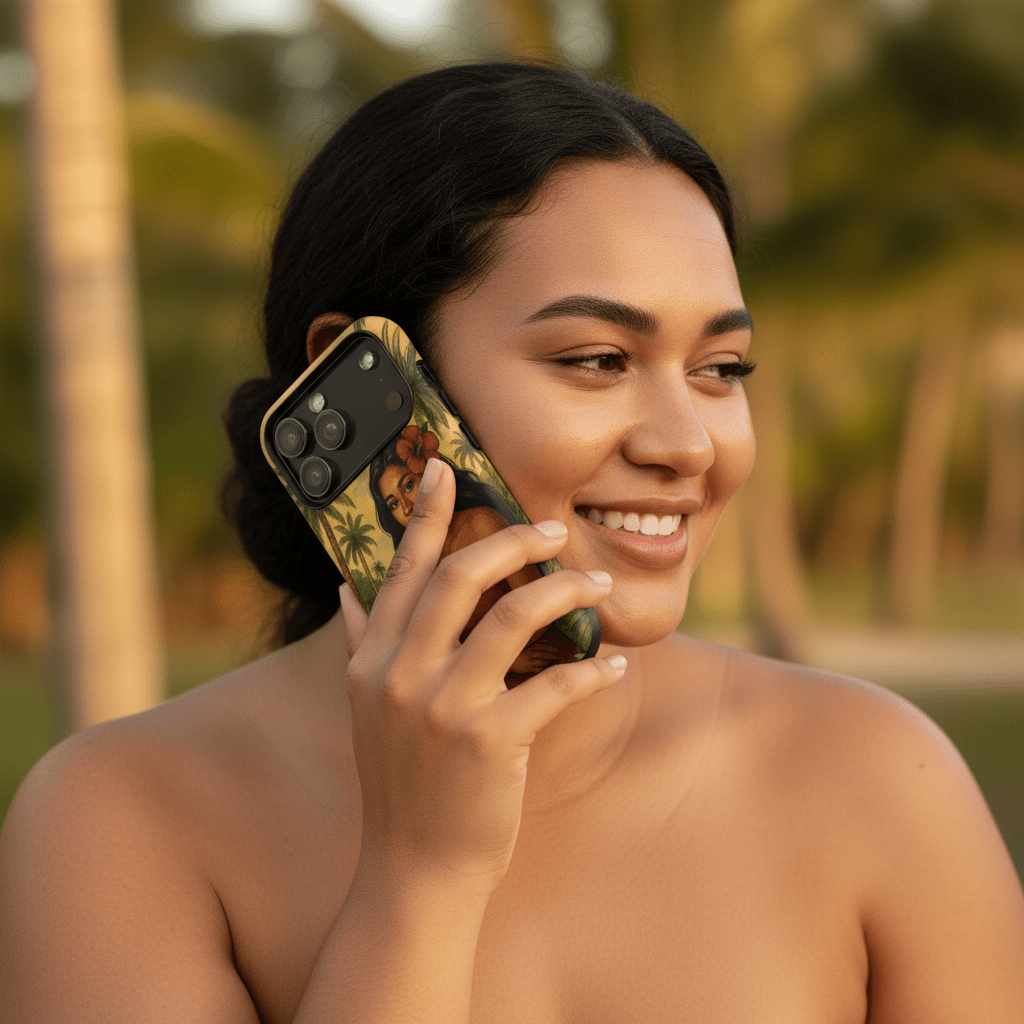 Tough phone case by WOYC featuring Sina & The Eel design, suitable for AU, NZ, and USA models.