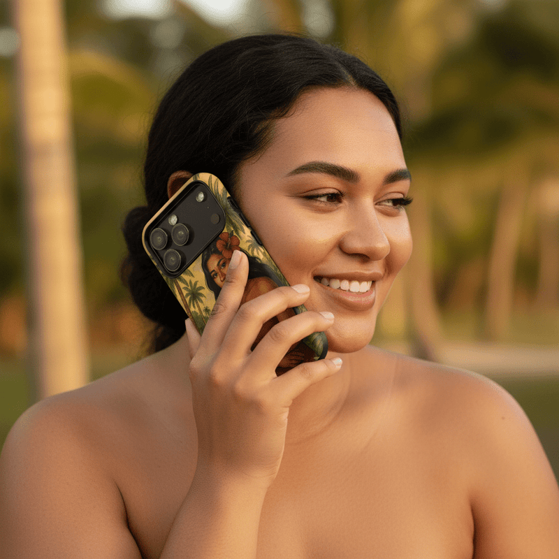 Tough phone case by WOYC featuring Sina & The Eel design, suitable for AU, NZ, and USA models.