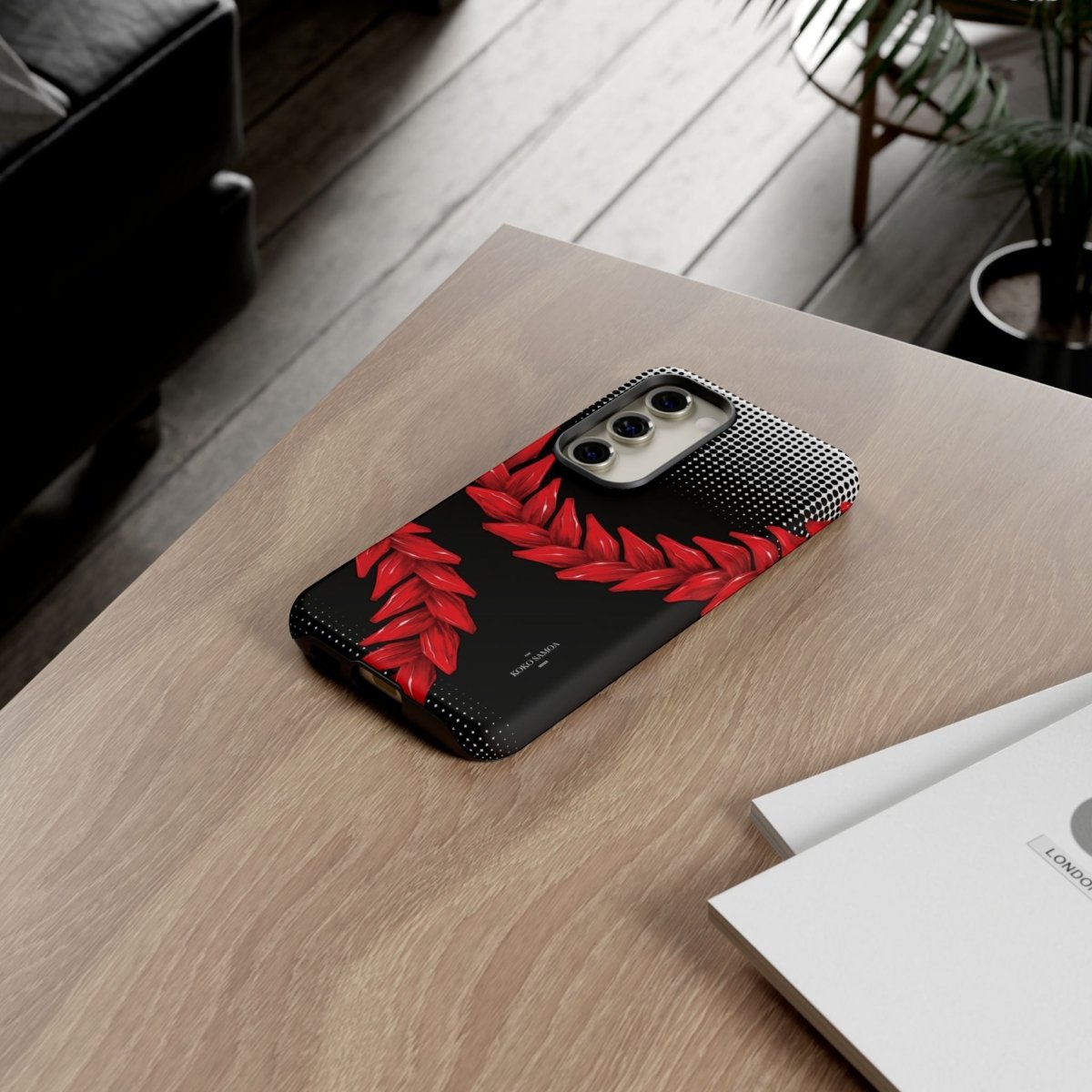 Tough Phone Case Ula Fala design for AU/NZ/USA, durable protective cover with vibrant tropical patterns for smartphones.