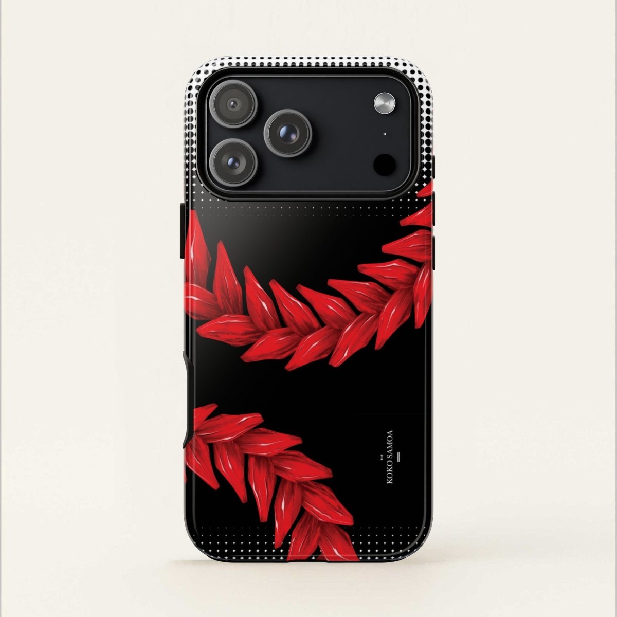 Printify Tough Phone Case with Ula Fala design, durable protective cover featuring vibrant Samoa-inspired artwork.