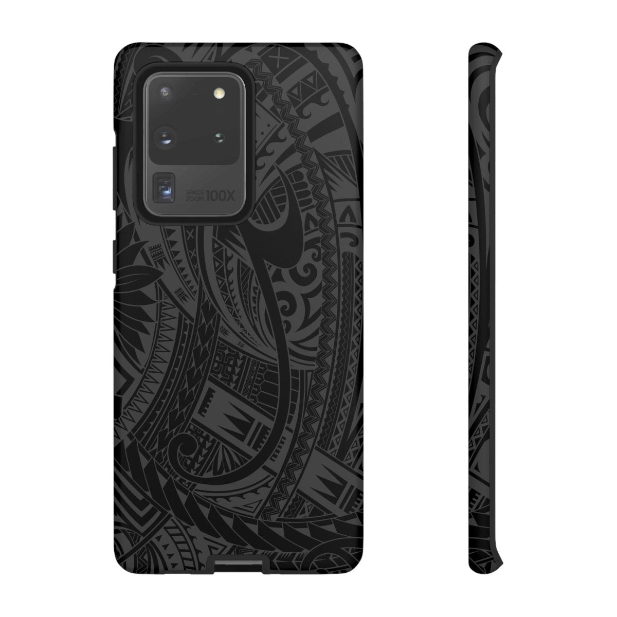 WOYC Warrior tough phone case for AU, NZ, and USA, featuring a rugged design with tribal artwork on a durable protective cover.
