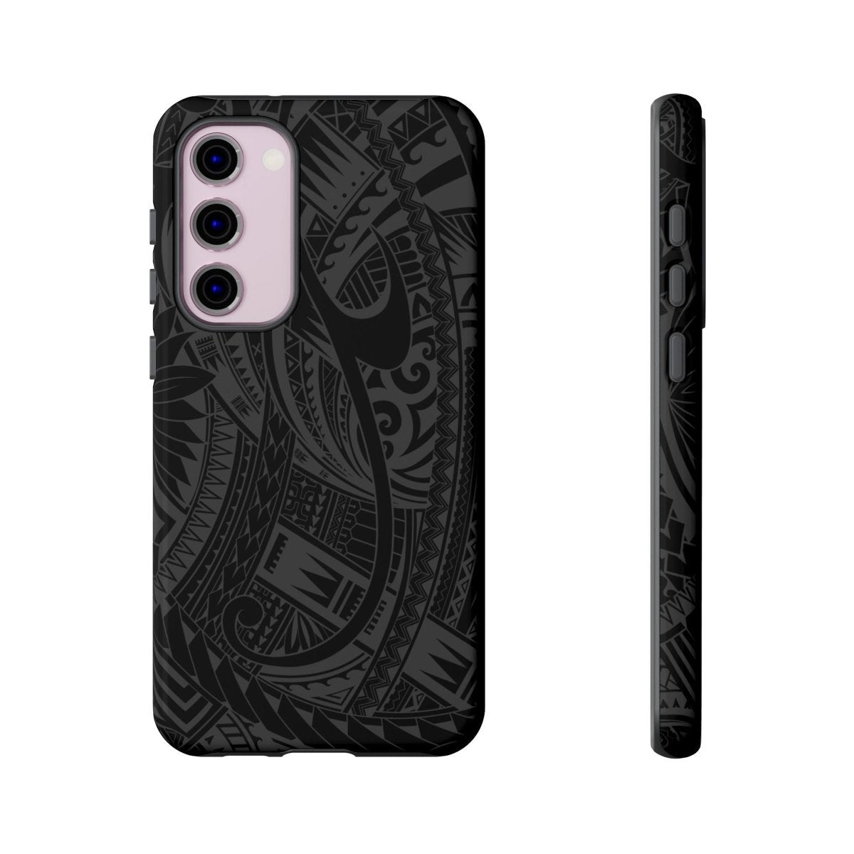 WOYC Warrior tough phone case for AU, NZ, and USA, featuring a bold design with tribal patterns and durable protection.