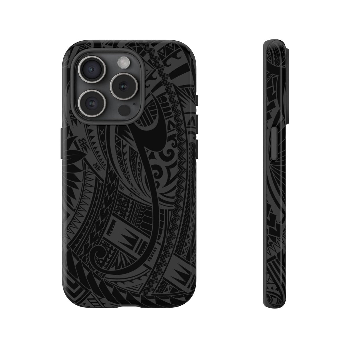 WOYC Warrior tough phone case for AU/NZ/USA, featuring a rugged design with tribal motifs for durable phone protection.