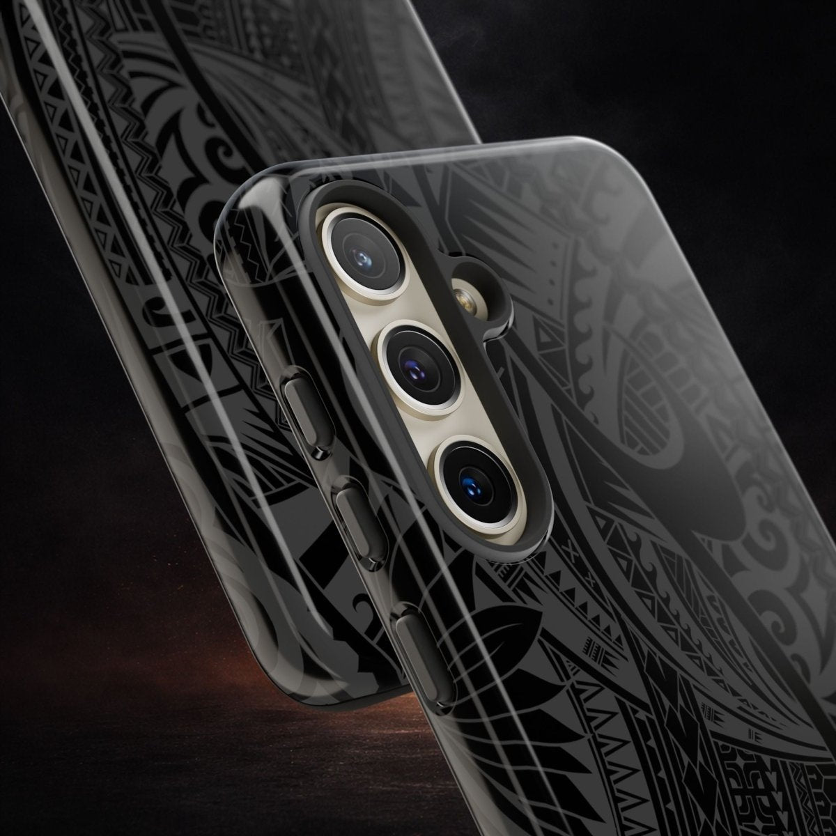 WOYC Warrior tough phone case for AU/NZ/USA, rugged design with bold graphics, protects smartphone from drops and impacts.