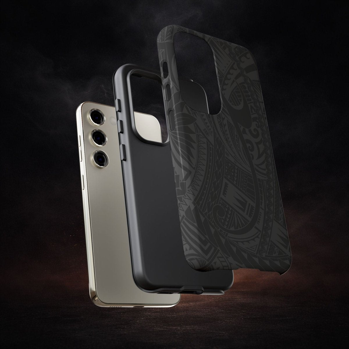 WOYC Tough Phone Case Warrior design for AU/NZ/USA, durable protective cover with bold graphics on a smartphone case.
