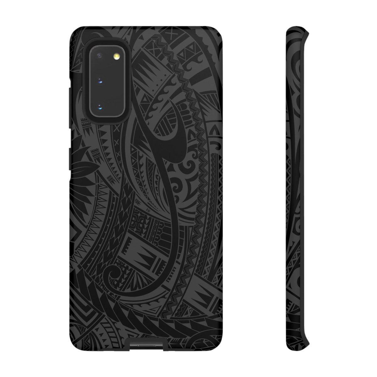 WOYC Tough Phone Case Warrior design for AU/NZ/USA with bold tribal pattern, durable protective cover for smartphones.