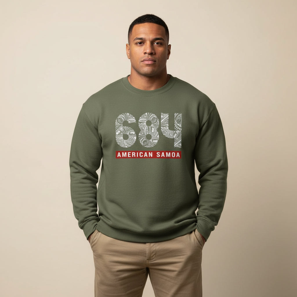 Unisex Heavy Sweatshirt - American Samoa 684 - Personalized - USA
