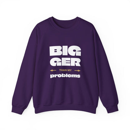Unisex Heavy Sweatshirt - Bigger Than Problems - Personalised - USA - The Koko Samoa