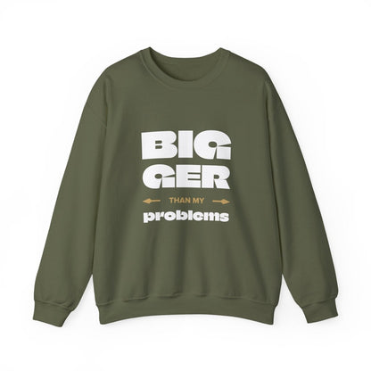 Unisex Heavy Sweatshirt - Bigger Than Problems - Personalised - USA - The Koko Samoa