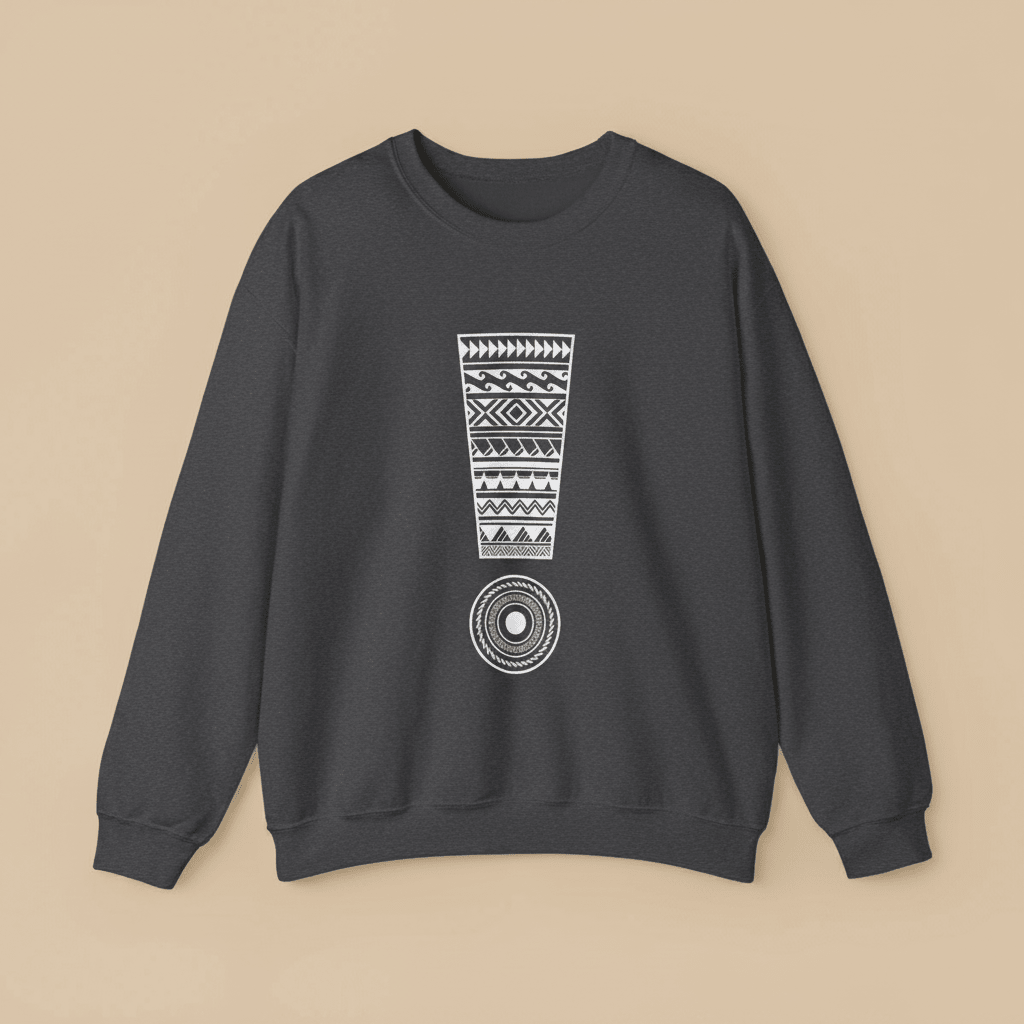 Unisex heavy sweatshirt by Monster Digital with personalized "Exclaim" design, featuring USA-themed graphics on soft fabric.