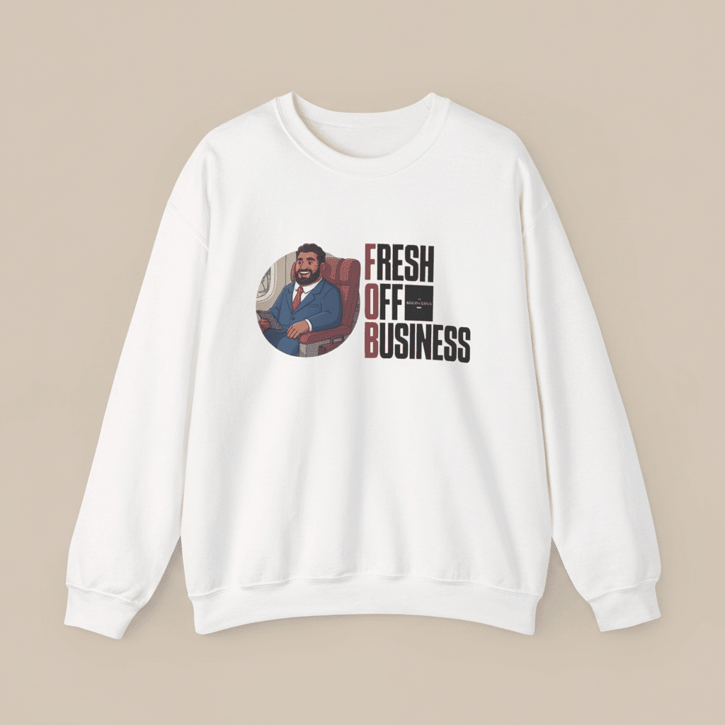 Unisex Heavy Sweatshirt - Fresh Off Business - AU/NZ/USA - The Koko Samoa