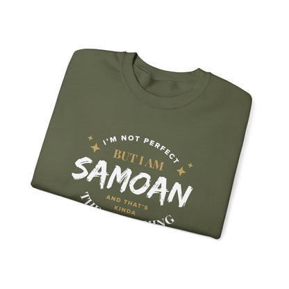 Unisex Heavy Sweatshirt - Not Perfect But Samoan - Personalised - USA - The Koko Samoa