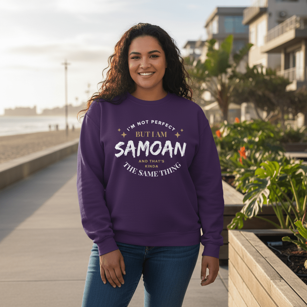 Unisex Heavy Sweatshirt - Not Perfect But Samoan - Personalized - USA - The Koko Samoa