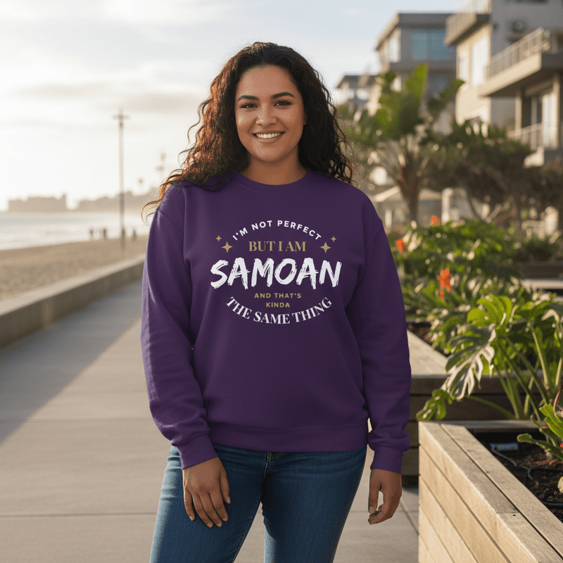 Unisex Heavy Sweatshirt - Not Perfect But Samoan - Personalized - USA - The Koko Samoa
