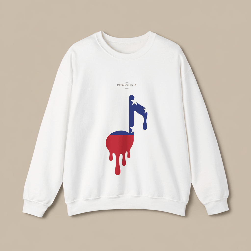 Unisex heavy sweatshirt by Monster Digital featuring a personalized Samoan note design, suitable for USA wear.