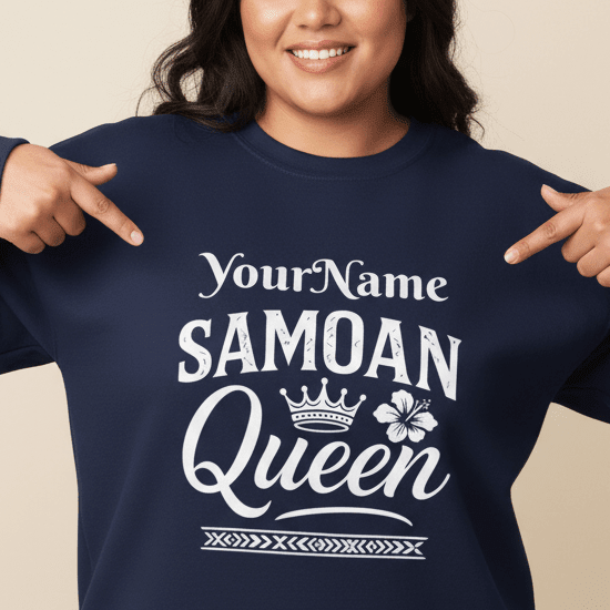 Unisex Heavy Sweatshirt - Samoan Queen - Personalised - USA - The Koko Samoa