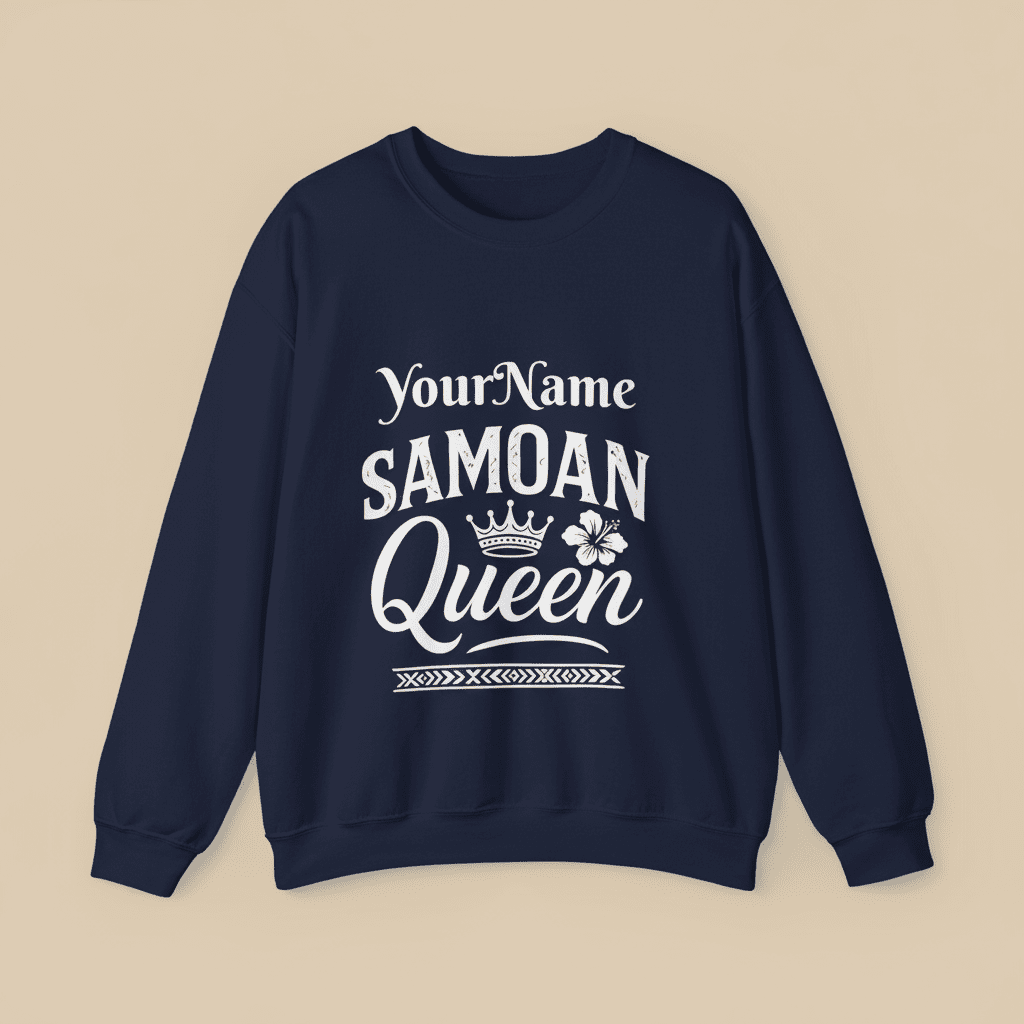 Unisex Heavy Sweatshirt - Samoan Queen - Personalized - USA - The Koko Samoa