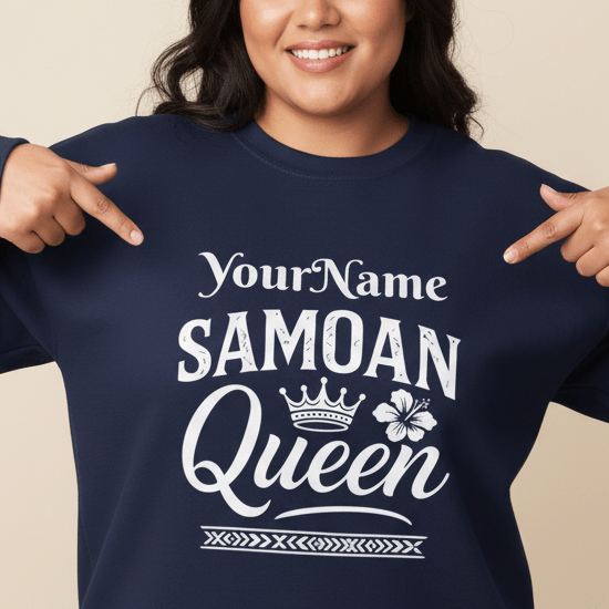 Unisex Heavy Sweatshirt - Samoan Queen - Personalized - USA - The Koko Samoa