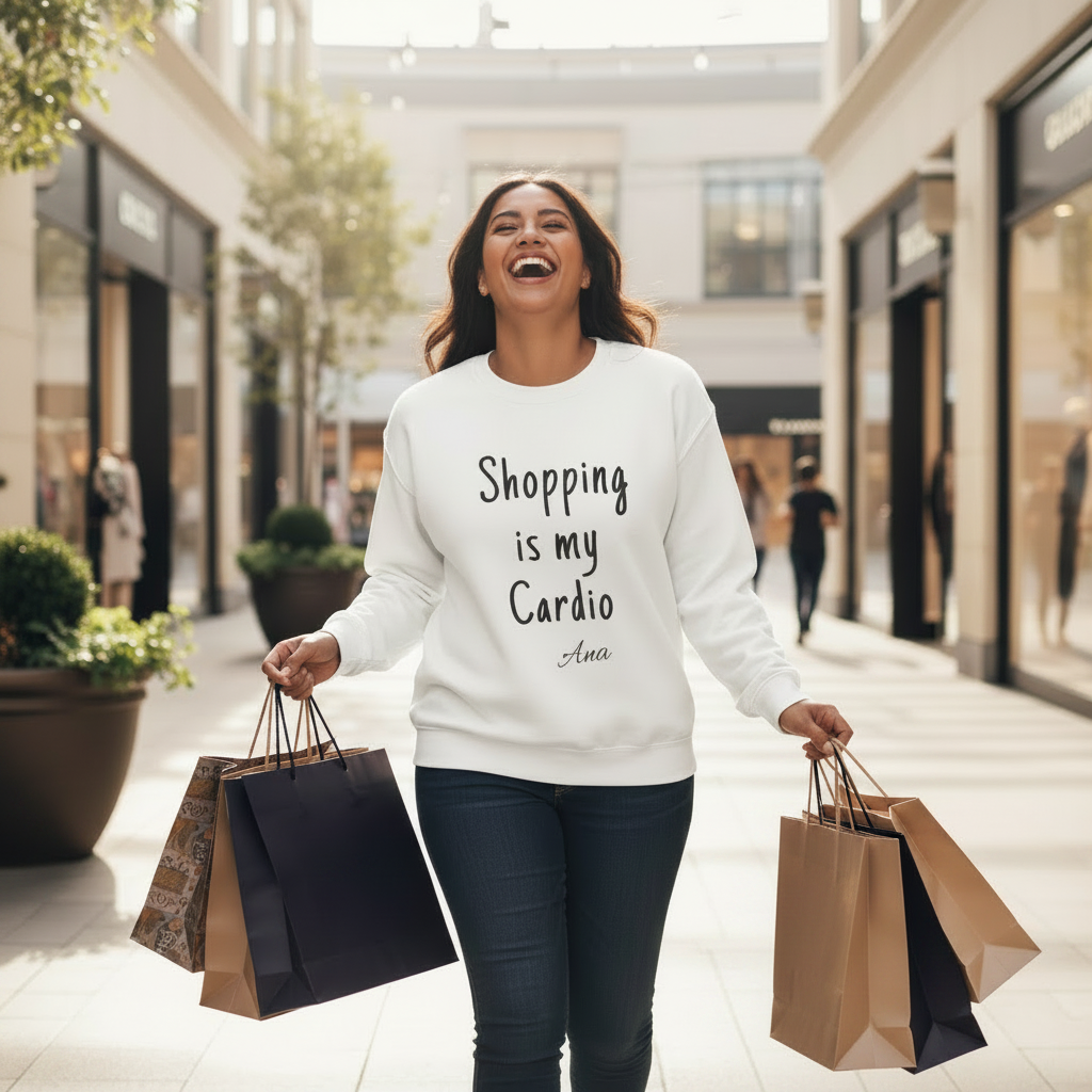 Shopping is My Cardio sweatshirt, The Koko Samoa