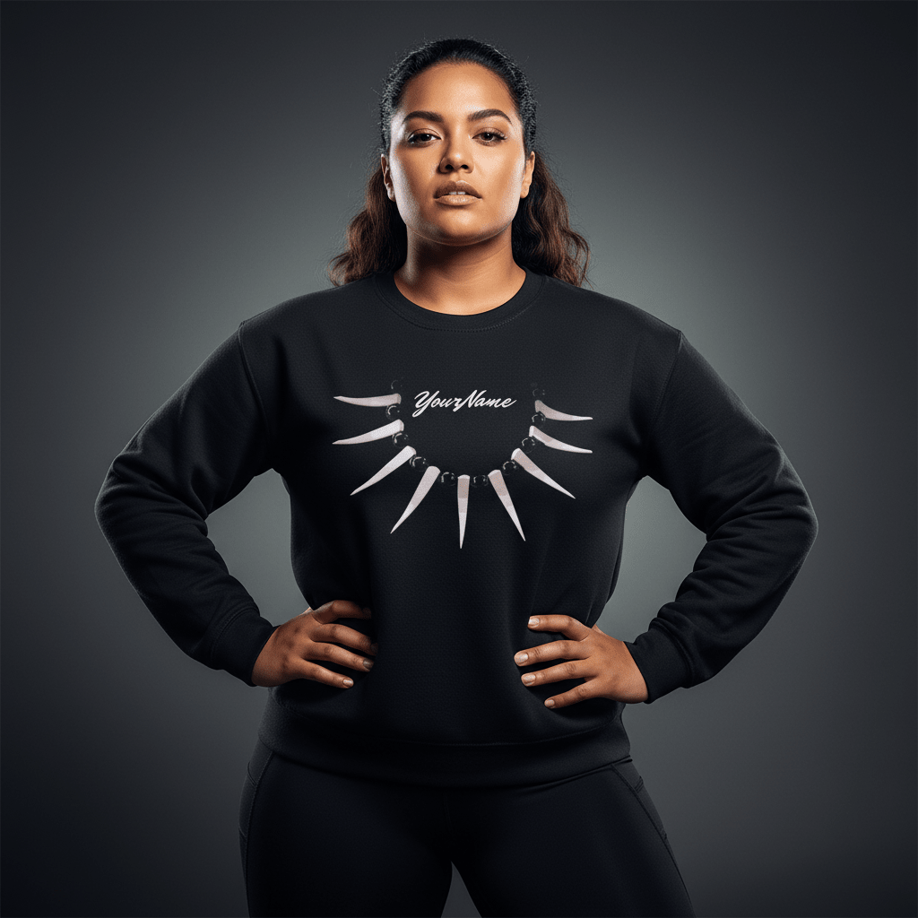 Unisex heavy sweatshirt by Monster Digital featuring personalized Ula Nifo design, styled for casual wear, in USA.