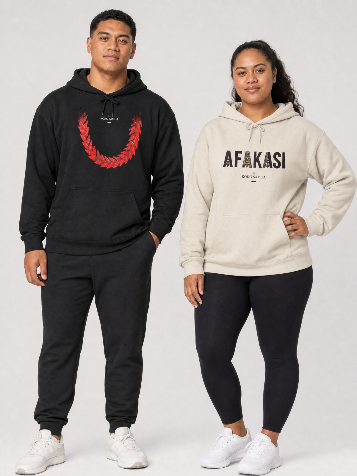 Lua Hoodies gift set: Hoodie - Ula Fala and Hoodie - Afakasi, shown together.