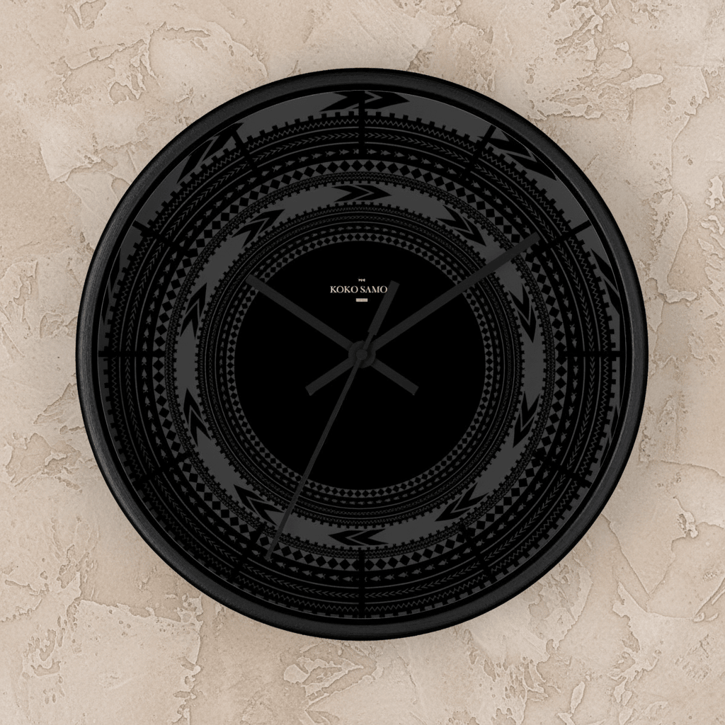 Wall Clock 10"/25cm  - Black Pe'a - AU/NZ/USA
