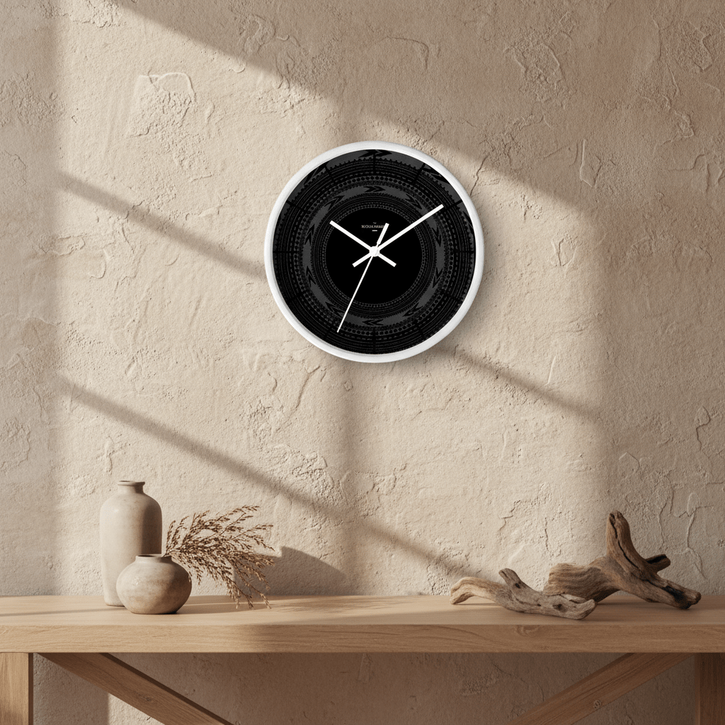 Wall Clock 10"/25cm - Black Pea - AU/NZ/USA - The Koko Samoa