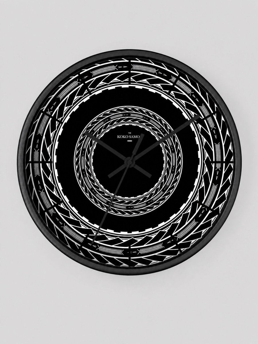 Wall Clock 10"/25cm - Samoan Arrows - AU/NZ/USA