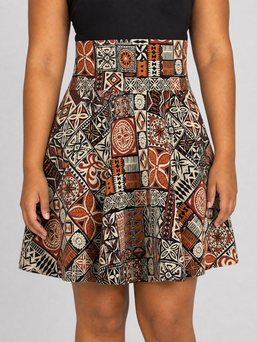 Women's Elei Print Skater Skirt - AU/NZ/USA - The Koko Samoa