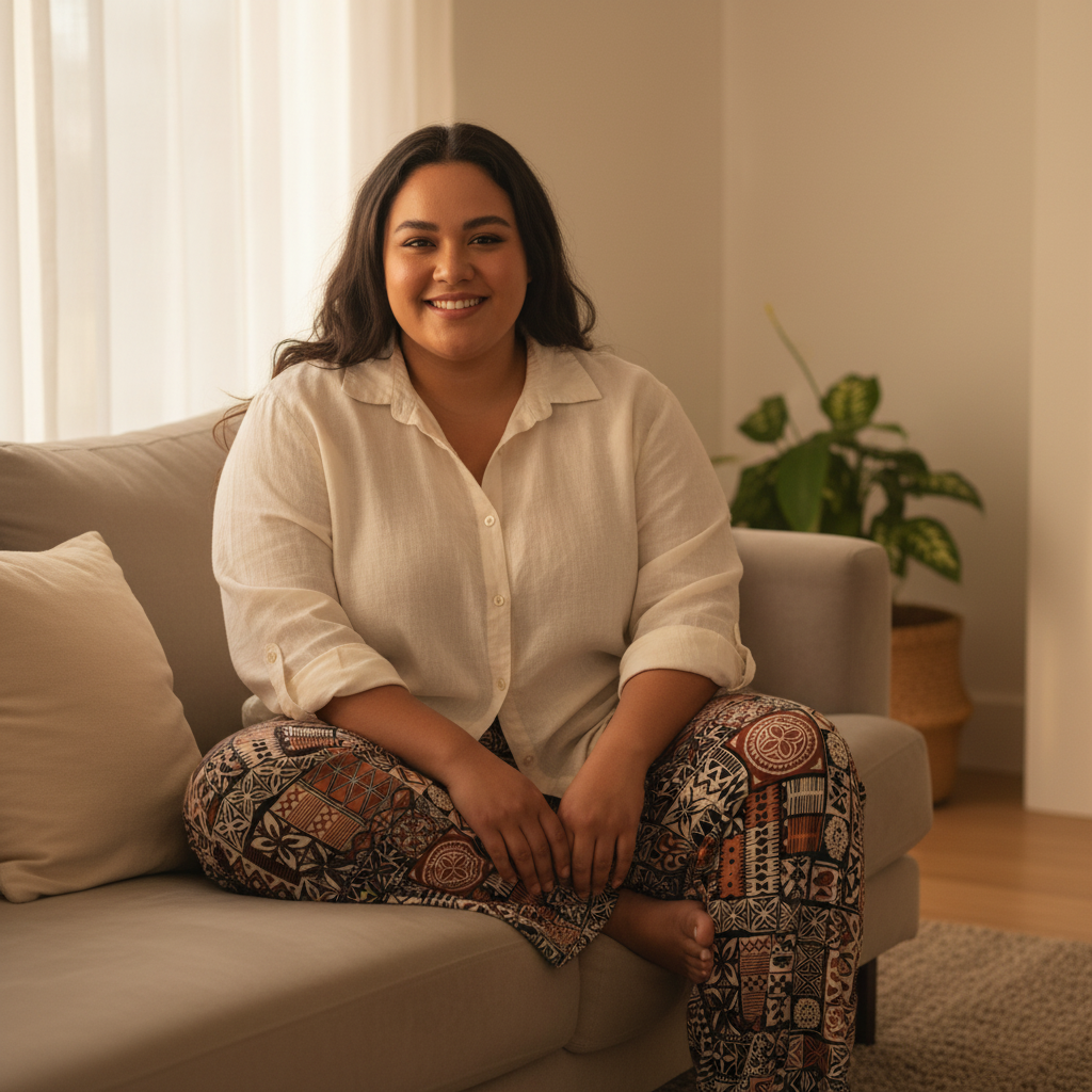 Women's Elei pajama pants by MWW on Demand, featuring comfortable fabric and tropical print, ideal for cozy sleepwear.