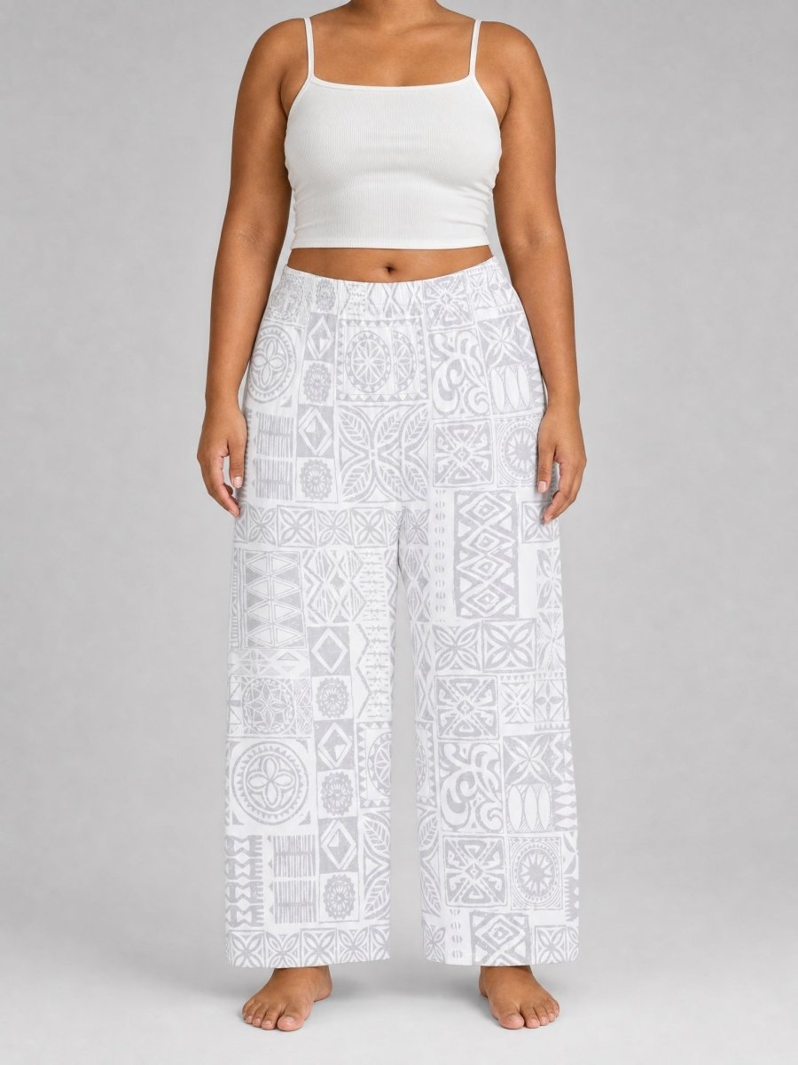 Women's Pyjama Pants - White Sunday - The Koko Samoa