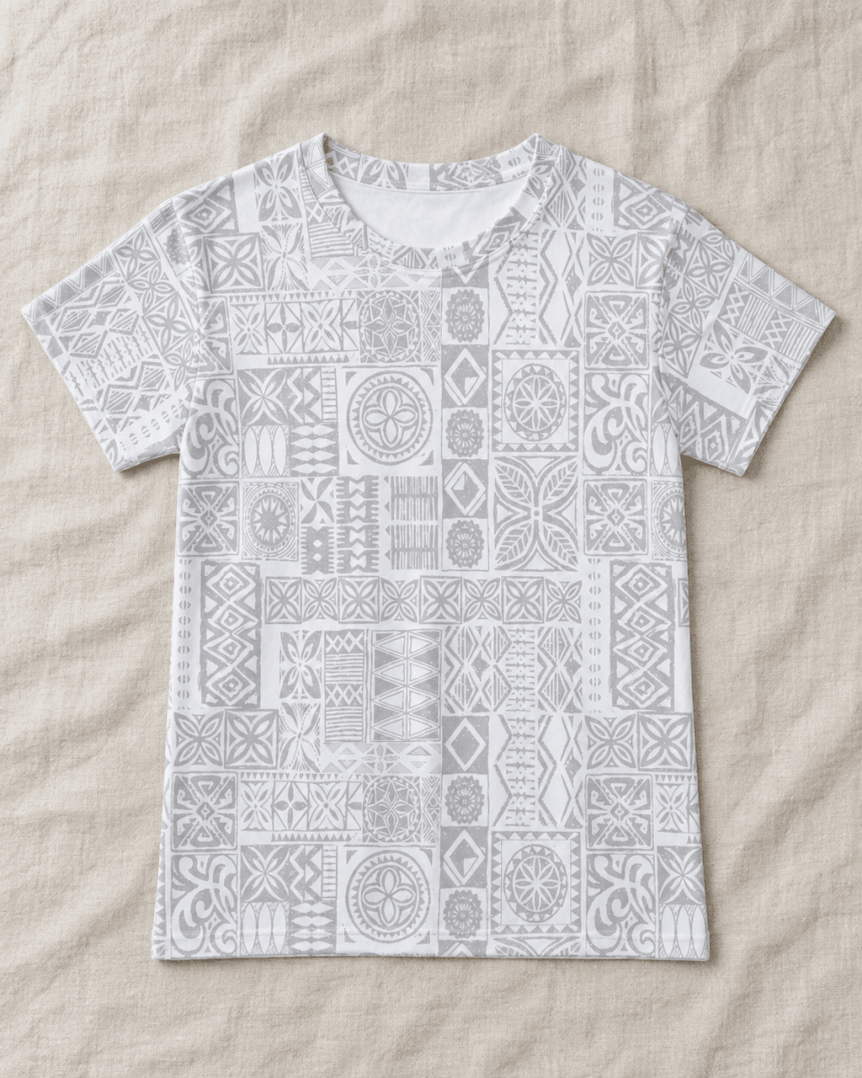 Women's Short Sleeve Shirt - White Sunday - The Koko Samoa