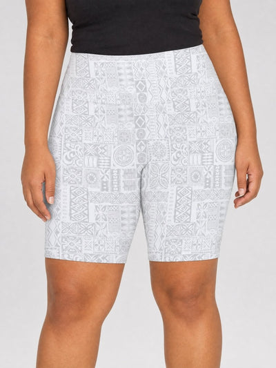 Women's Workout Shorts - White Sunday