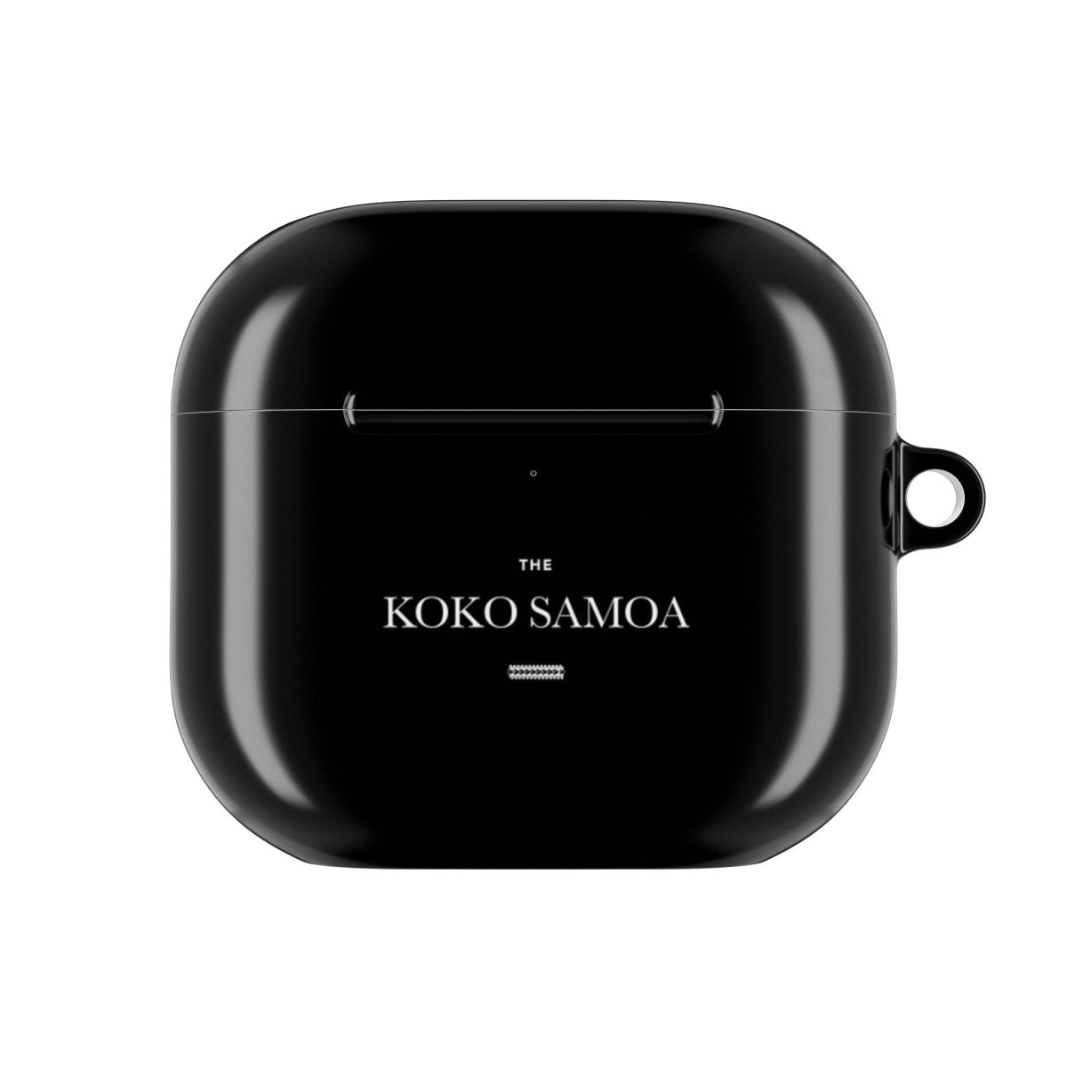 White glossy WOYC AirPod Pro case for Gen 1, The Brand Classic, designed for AU, NZ, and USA markets.