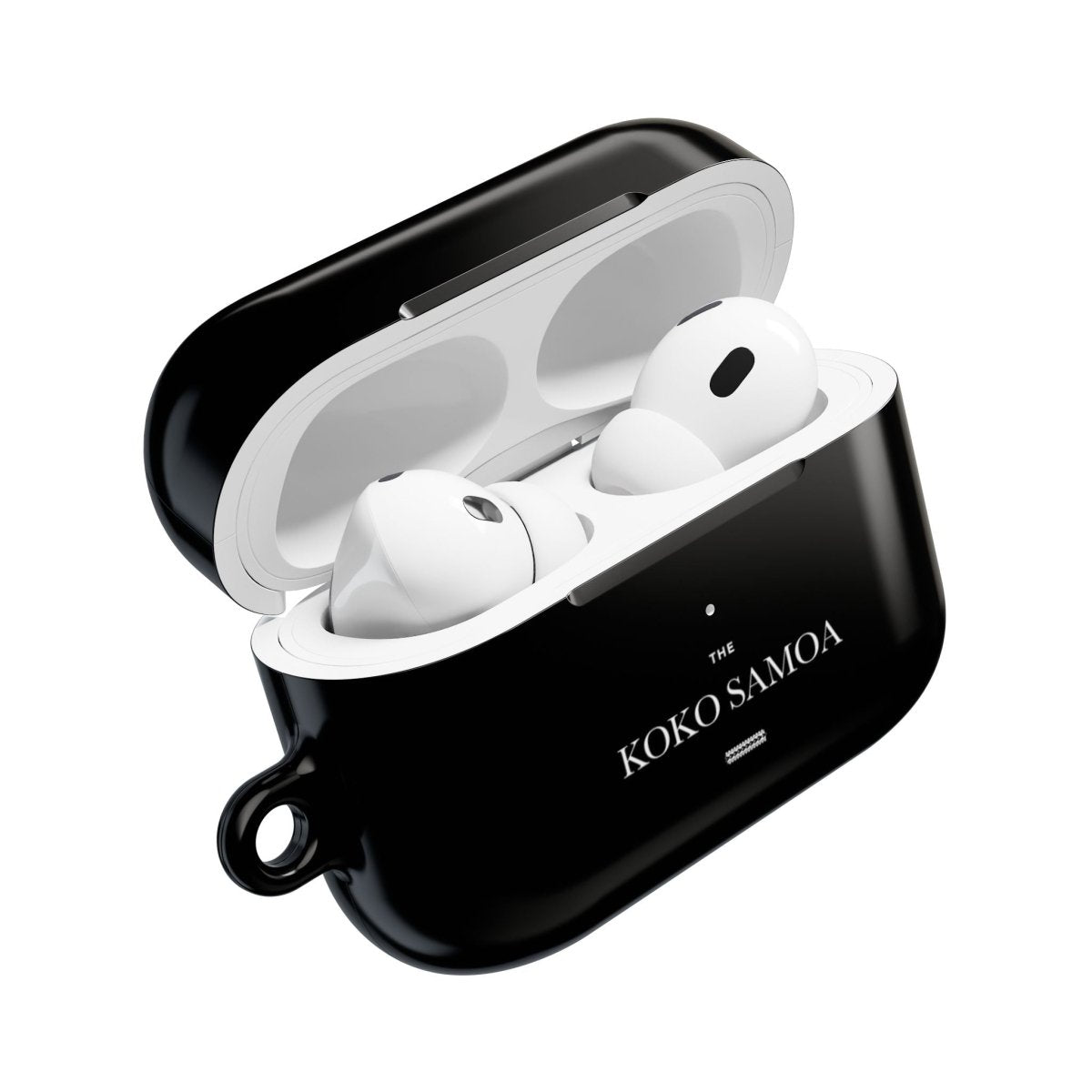 White glossy AirPod Pro case by WOYC, The Brand Classic, designed for Gen 1 AirPods, with AU/NZ/USA compatibility.