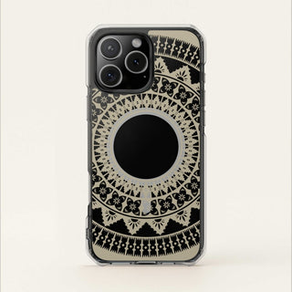 PasifikaOne MagSafe iPhone clear case with Fiji Reversed design, compatible with iPhone 16, showcasing a transparent protective cover.