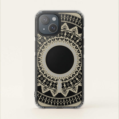 WOYC PasifikaOne MagSafe clear case for iPhone 16 with Fiji Reversed design, transparent protective cover for MagSafe compatibility.