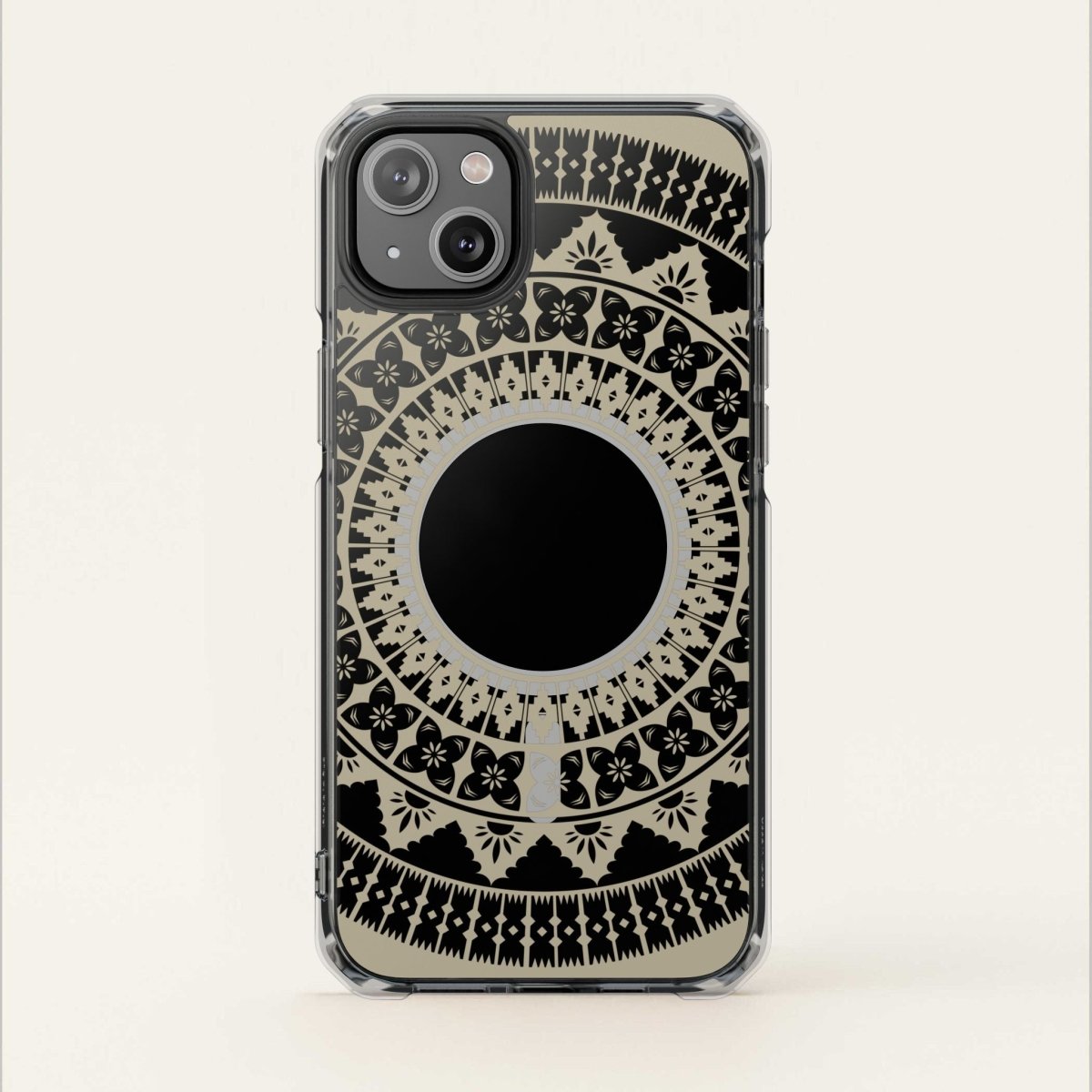 WOYC PasifikaOne MagSafe clear case for iPhone 16 with Fiji Reversed design, transparent Magsafe protective cover.