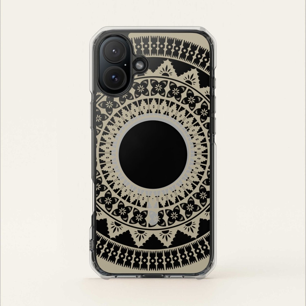 PasifikaOne MagSafe clear case for iPhone 16 with Fiji Reversed design, showcasing a transparent protective cover.