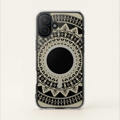 WOYC PasifikaOne MagSafe clear case for iPhone 16 with Fiji Reversed design, transparent protective MagSafe compatible cover.