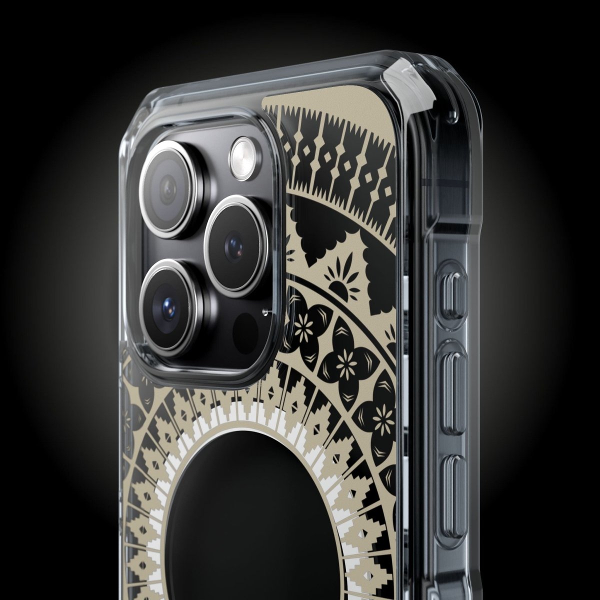 PasifikaOne MagSafe clear case for iPhone 16 with Fiji Reversed design, showcasing transparent protection and MagSafe compatibility.