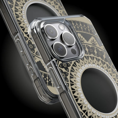 WOYC PasifikaOne MagSafe clear case for iPhone 16 featuring Fiji Reversed design, transparent protective cover with MagSafe compatibility