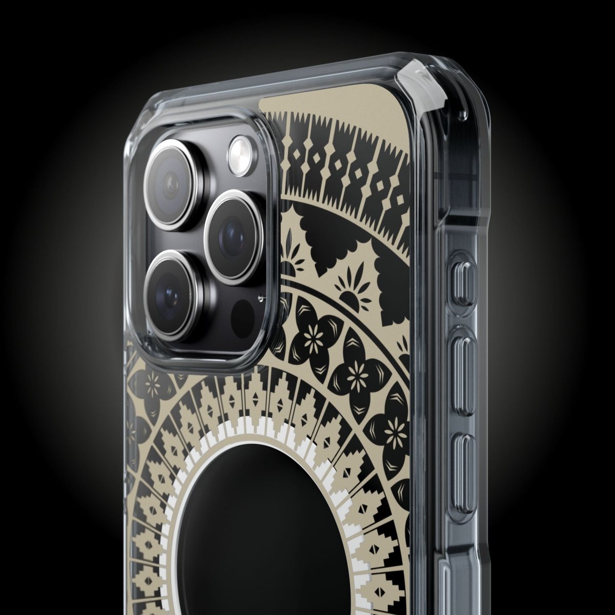 WOYC PasifikaOne MagSafe iPhone ClearCase with Fiji Reversed design, transparent protective case for iPhone 16 with MagSafe compatibility.