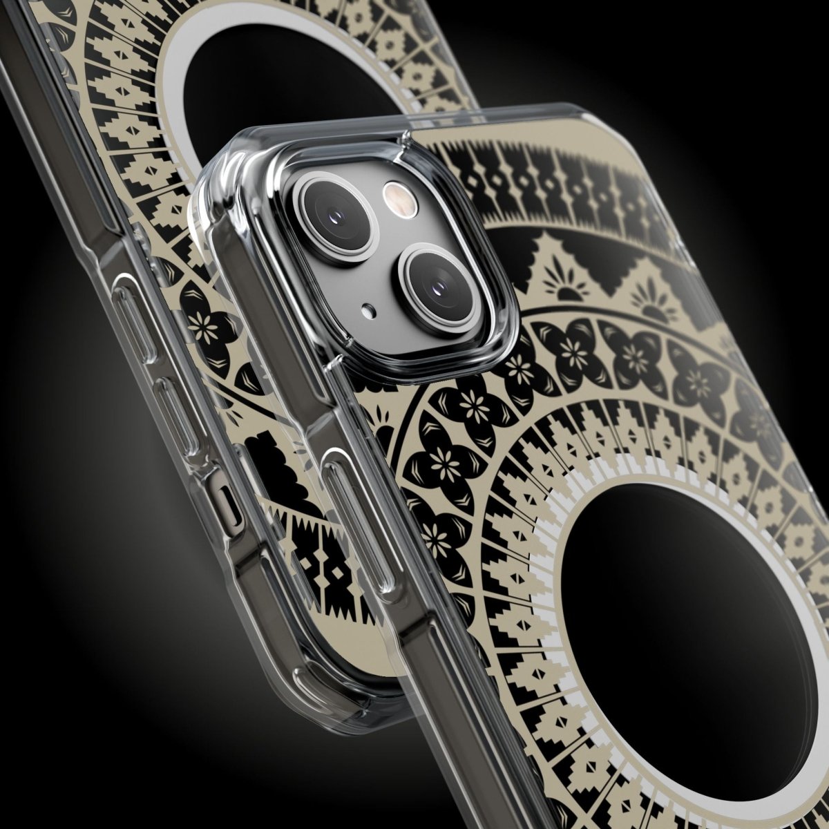 WOYC PasifikaOne MagSafe clear case for iPhone 16 with Fiji Reversed design, transparent protective cover for MagSafe compatibility