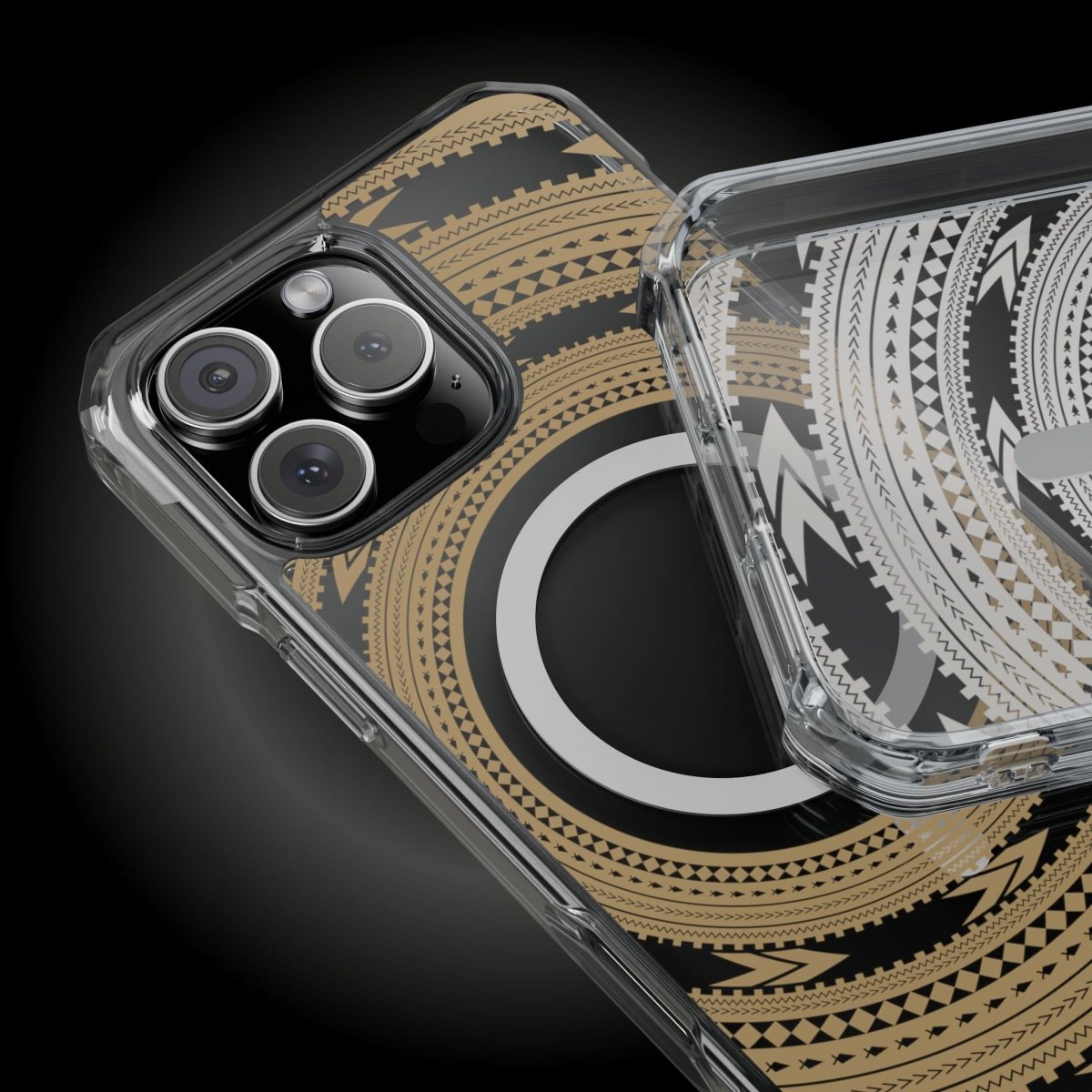 PasifikaOne MagSafe clear case for iPhone 16, transparent with Pea Reversed design, designed for AU, NZ, and USA regions.